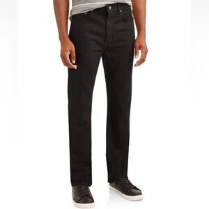 George Men's‎ Straight Black Jeans-NWT- 30x30